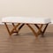 Baxton Studio Chenoa Japandi Cream Boucle Fabric and Walnut Brown Finished Wood Bench 233-13318-ZORO - alternate 6